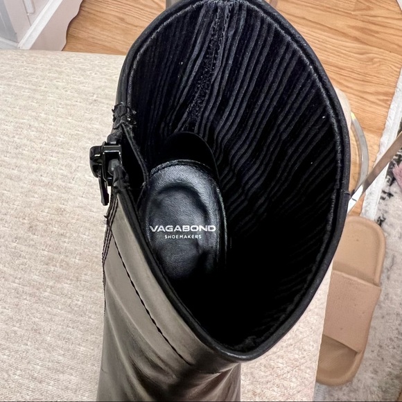 Vagabond Nicole Black Leather Blocked Mid
Heeled Ankle Boots With Round Toe - Picture 12 of 12